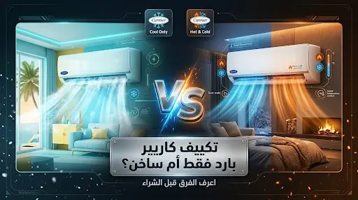 تكييف كاريير بارد فقط أم ساخن؟ فرق السعر واستهلاك الكهرباء 2 تكييف كاريير بارد فقط أم ساخن